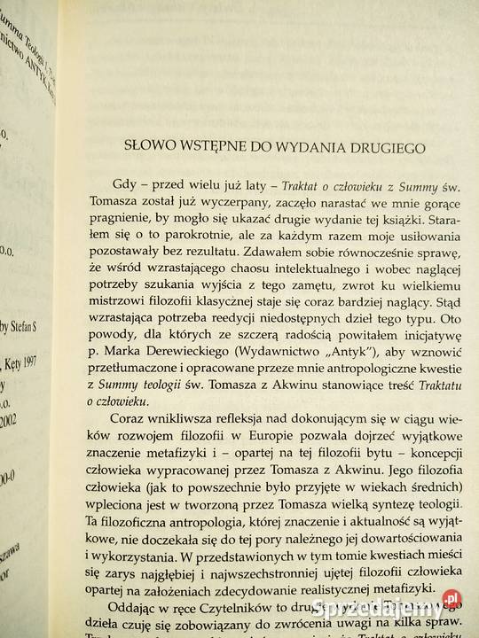 Święty Tomasz z Akwinu książka antykwwriaty Antykwariat mazowieckie Warszawa sprzedam