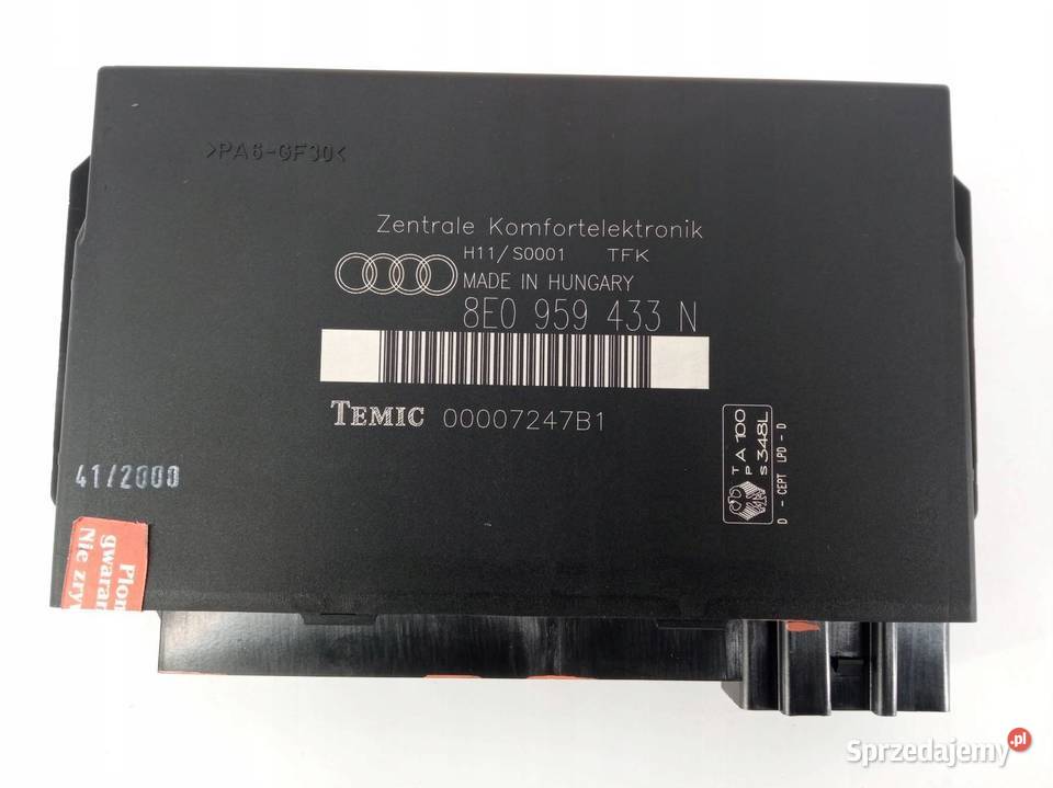 MODUŁ KOMFORTU 8E0959433N Audi A4 II 20002006 B6 Komputery sprzedam