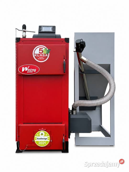 Kocioł piec co 15kW do 160m2 pellet drewno 5 Łominy