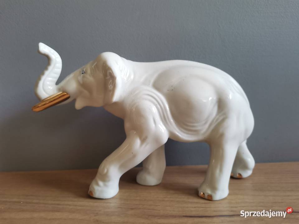 Stara figurka porcelanowa Słoń porcelana Steatyt Katowice