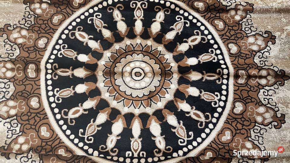 OUTLET Dywan BAROKOWY MANDALA brązowy czarny 240 Przeciszów