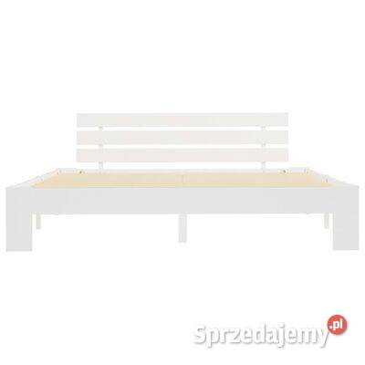 vidaXL Rama łóżka z zagłówkiem biała 160x200