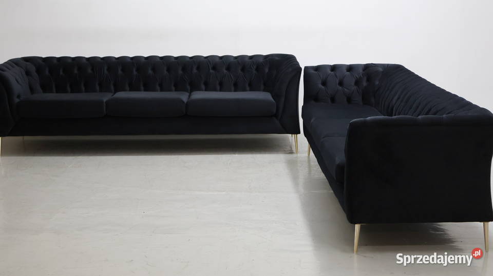 STY DESIGN WIELKA SOFA 33 kanapa czarny welur Poznań sprzedam