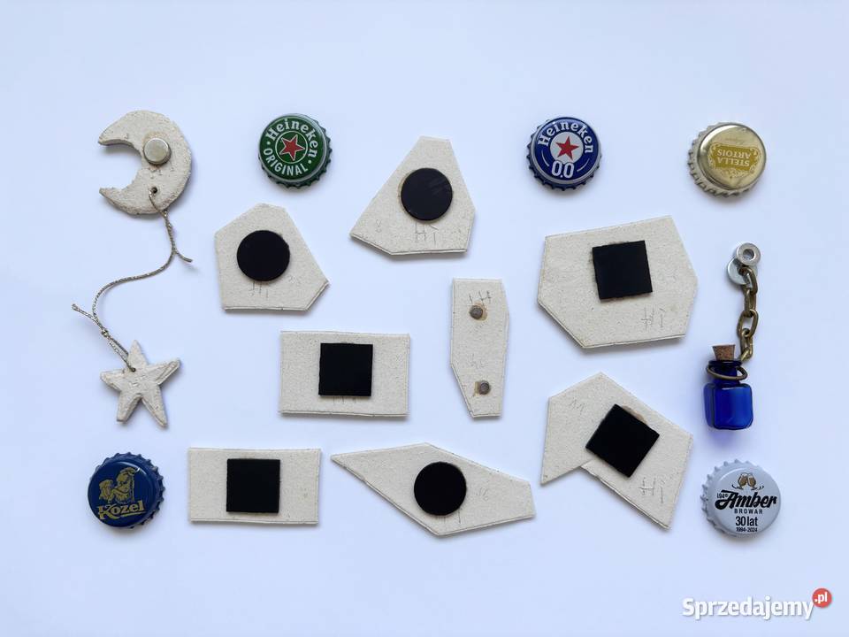 zestaw 1 magnesy na lodówkę komplet 15 sztuk wielokolorowy Myślęcinek sprzedam