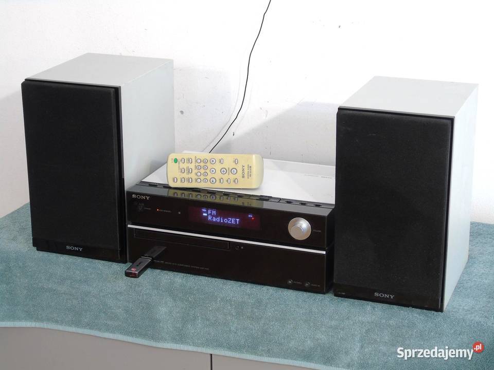 Wieża Sony HCDHX3 pilot USB mp3 CD RDS AUX kol Wieże i miniwieże