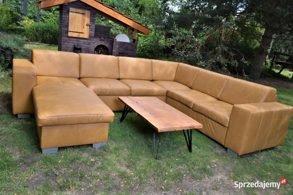 Narożnik rogówka 100 skóra naturalna Nowy duży Śmigiel sprzedam