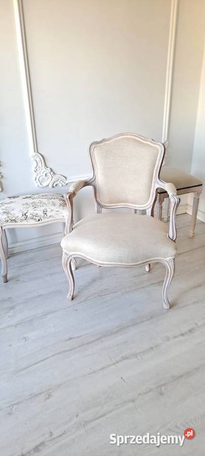Stylowy fotel len Boho Schabby Chic Ludwik Szczecin