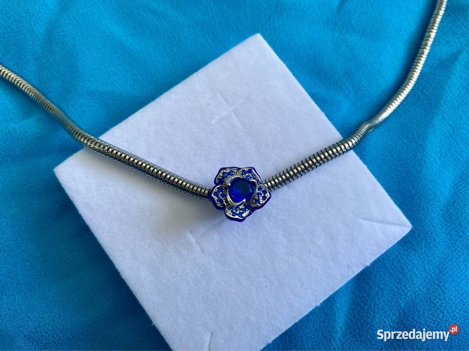 nowa unikatowa zawieszka charms beads błękitna