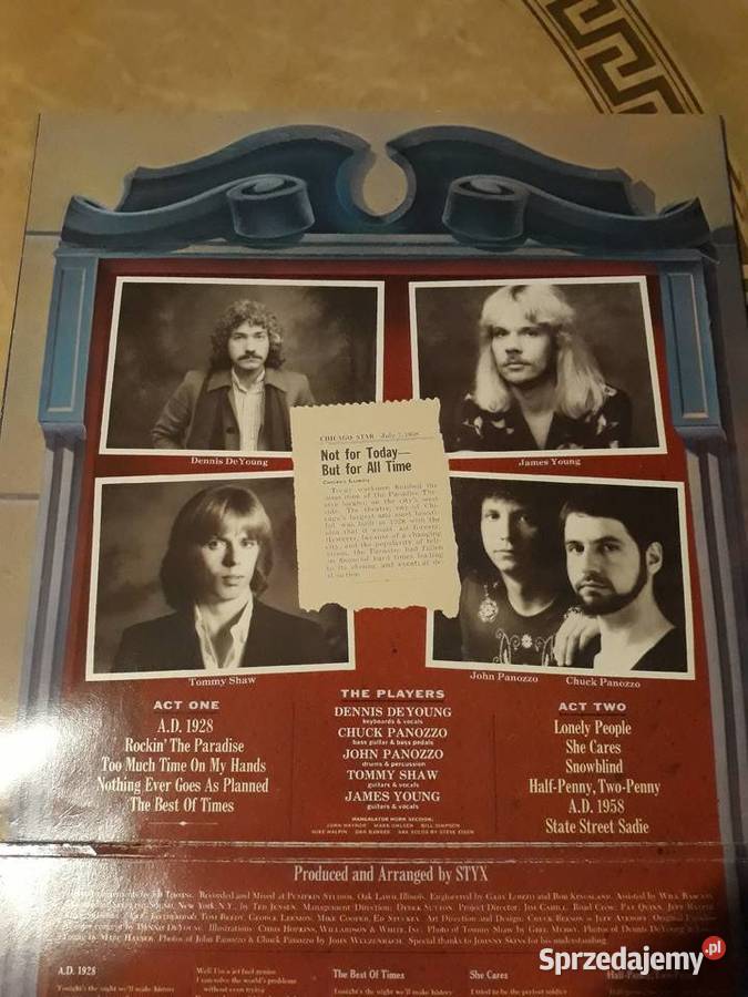 STYX Paradise Theatre 1980 Kolekcjonerskie płyta winylowa Płyty i kasety