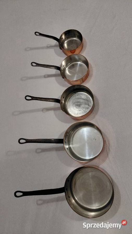 Zestaw Francuskich rondli miedzianych Krzykawa