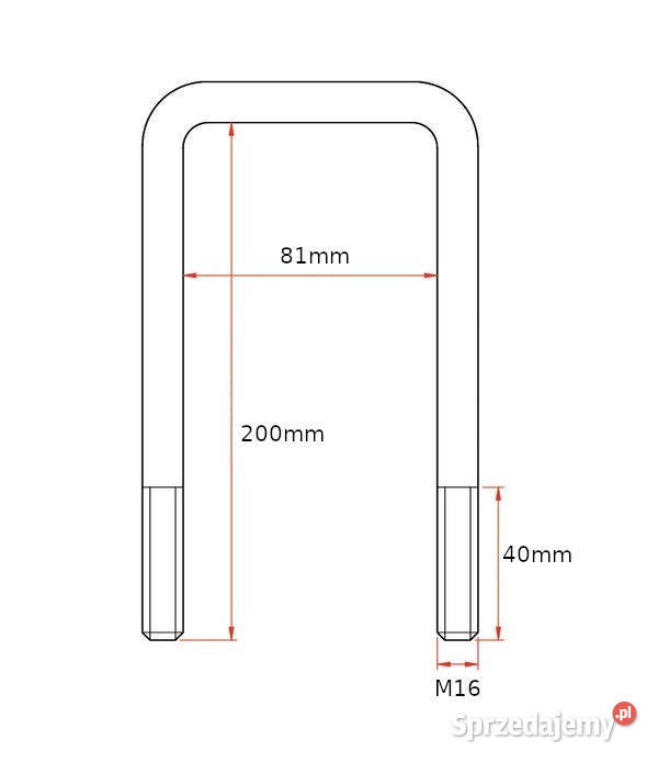 Cybant jarzmo obejma M16 80x200 Kamionna