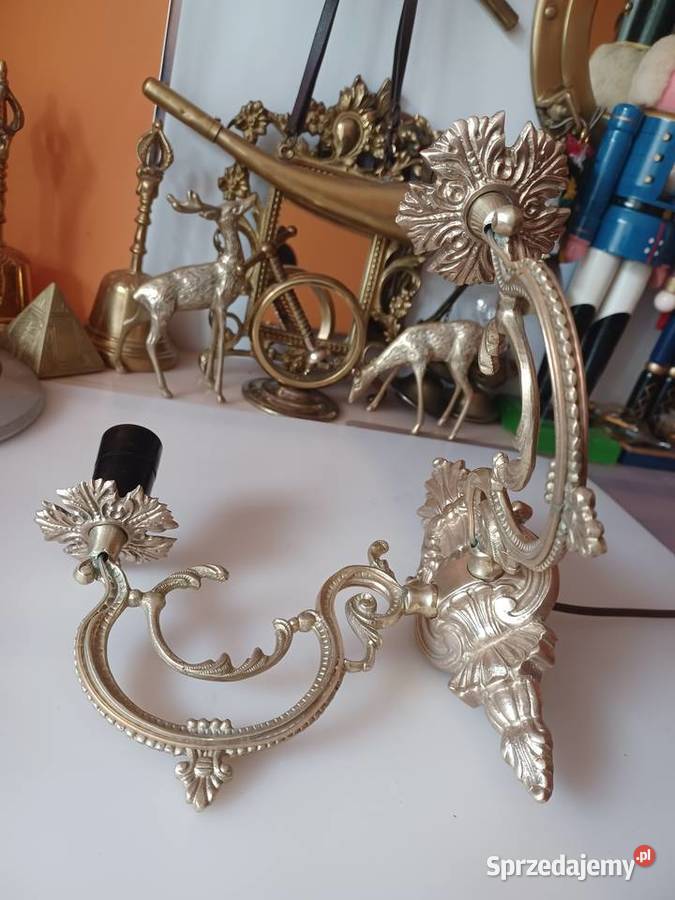 Kinkiet mosiężny Mosiądz Kolekcja Poznań