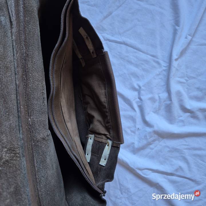 Stara teczka skórzana vintage prl