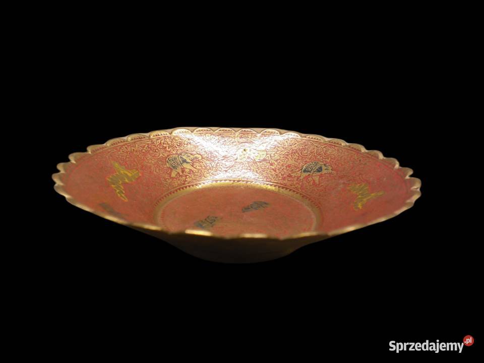 Orientalna mosiężna misa patera słonie Antyki, Sztuka, Kolekcje Raszków sprzedam