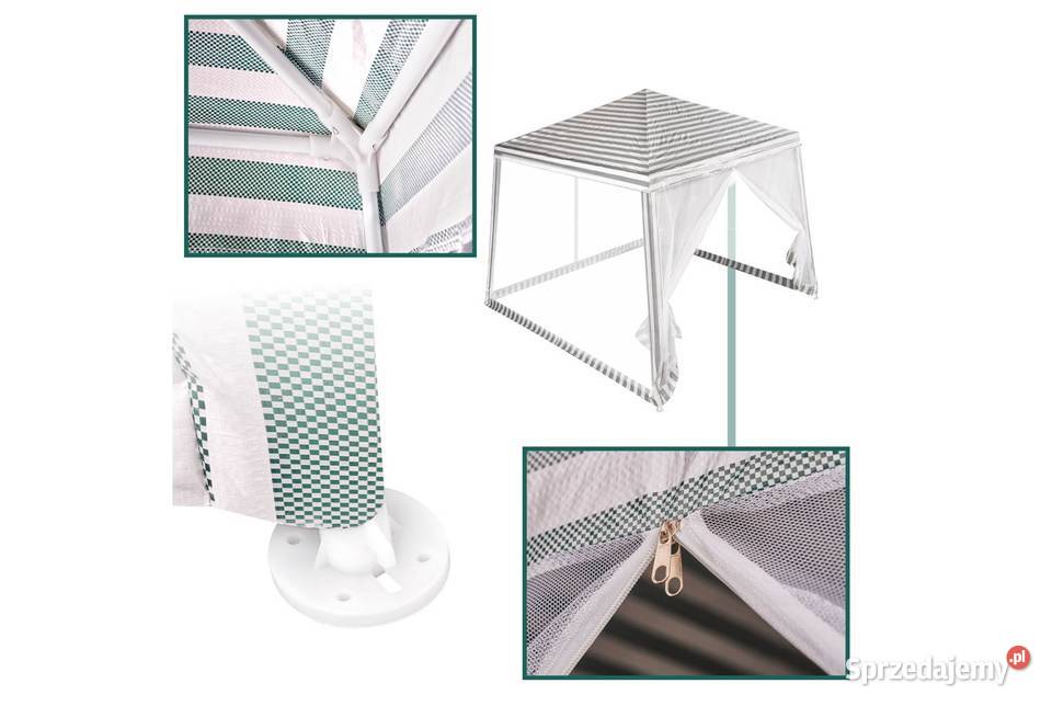 NOWY PAWILON NAMIOT Z Moskitierą 3x3m Biały