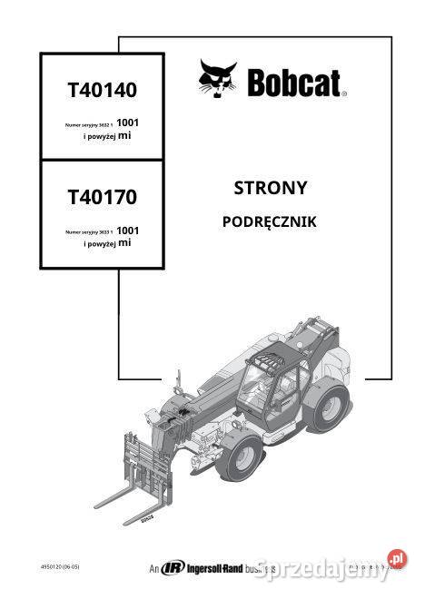 Bobcat T40140 T40170 katalog cześci zamiennych motoryzacja, transport Kielce