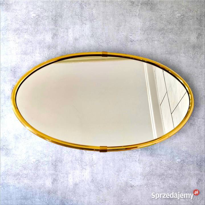 Owalne lustro z lat 60 80x51midcentury modern Kalisz