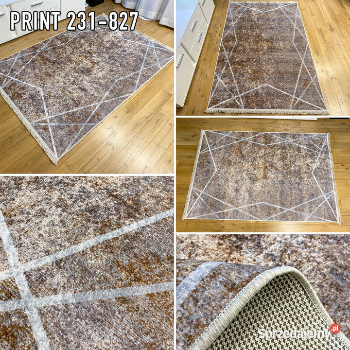 NOWOCZESNY DYWAN 130X190 PRINT 231827 CIENKI Białystok