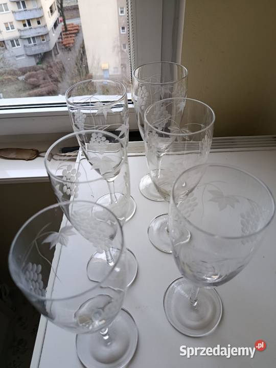 Duże kieliszki 6 sztuk Antyki, Sztuka, Kolekcje sprzedam