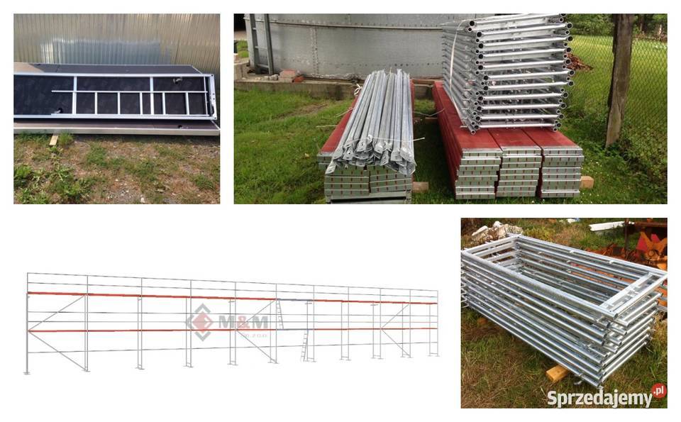 Rusztowanie 186m2 Podest drewniany 3m Zestaw Stare Siołkowice sprzedam