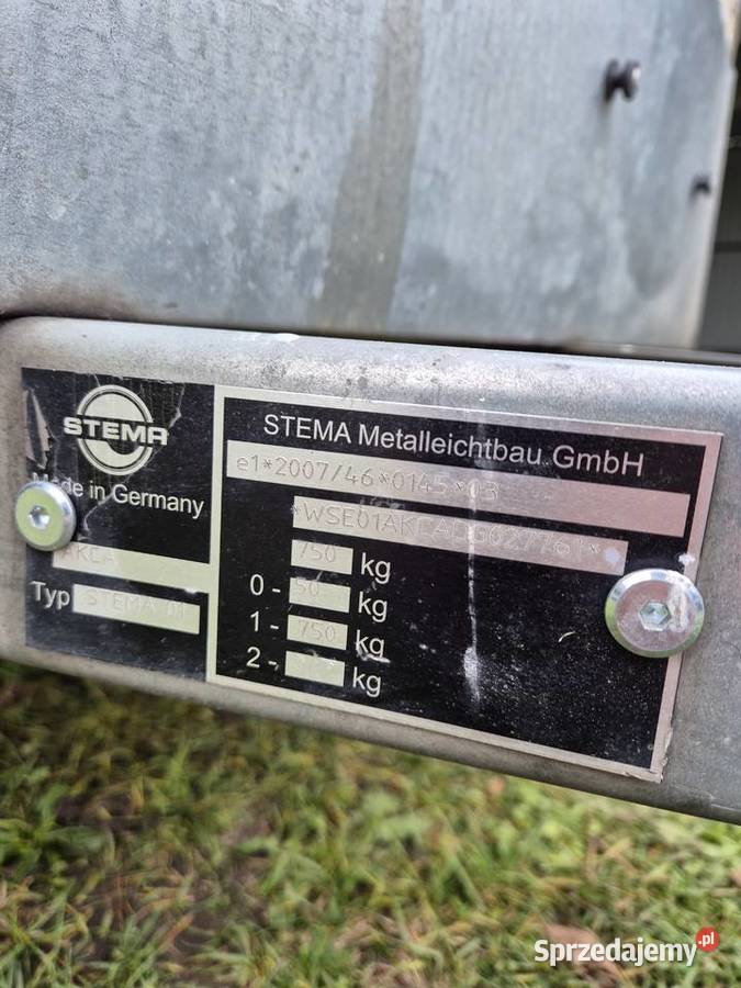 Przyczepka samochodowa STEMA 750 2013r