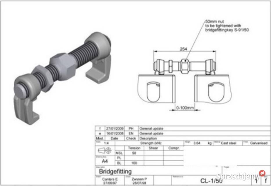 Śruby do łączenia kontenerów BRIDGE FITTING Gorzów Wielkopolski