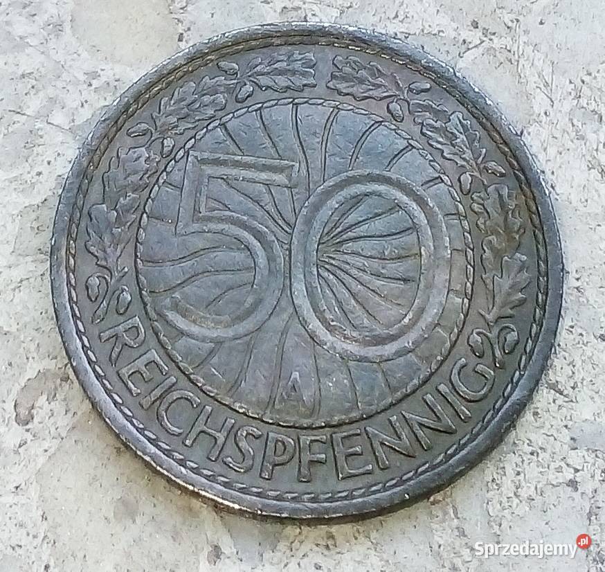 NIEMCY 50 REICHSFPFENNIG 1928 rARZADKA