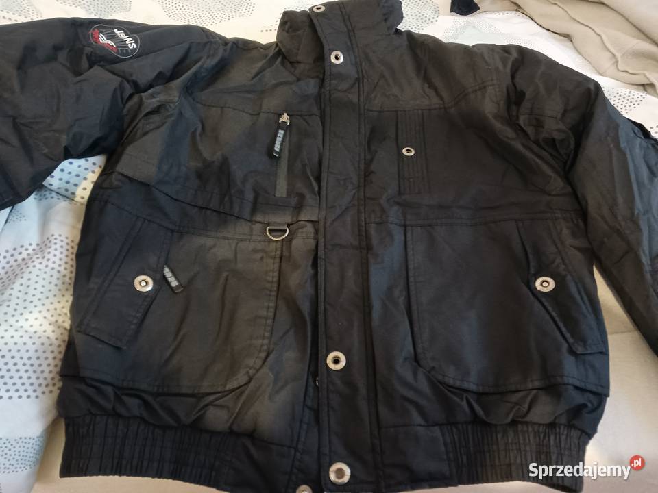 Kurtka męska zimowa ciepła dużo kieszeni XL