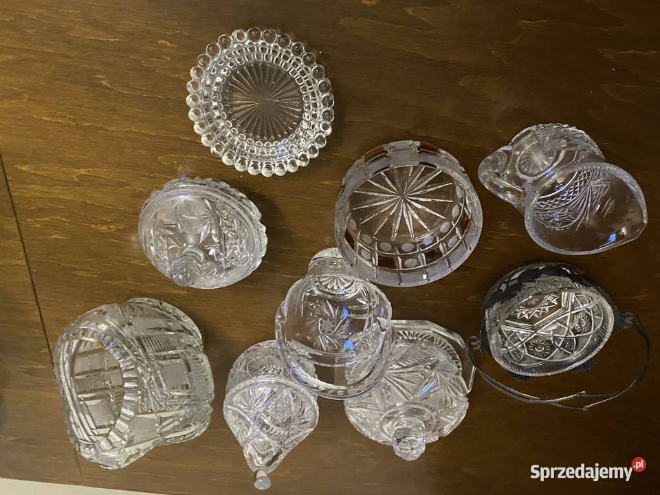 Kryształ z PRL Duża Bomboniera Porcelana i szkło zachodniopomorskie Stargard