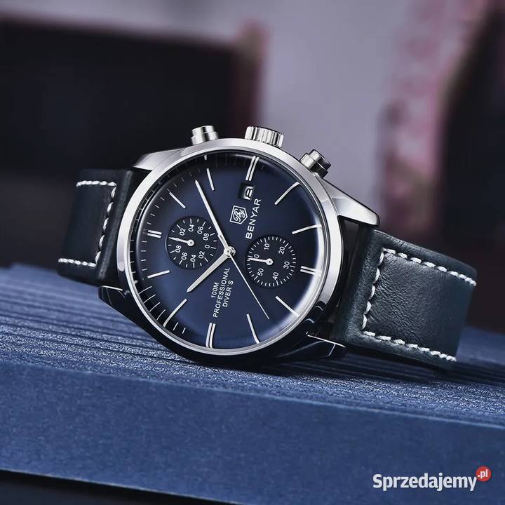 Zegarek męski granatowy Benyar pasek chronograf lubuskie Gorzów Wielkopolski