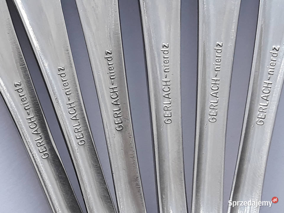 Łyżki obiadowe KANT BAKELIT Gerlach sztućce PRL śląskie Dąbrowa Górnicza