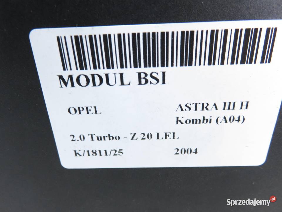 BSI OPEL ASTRA III H 20 Turbo 13180775DL osobowe małopolskie