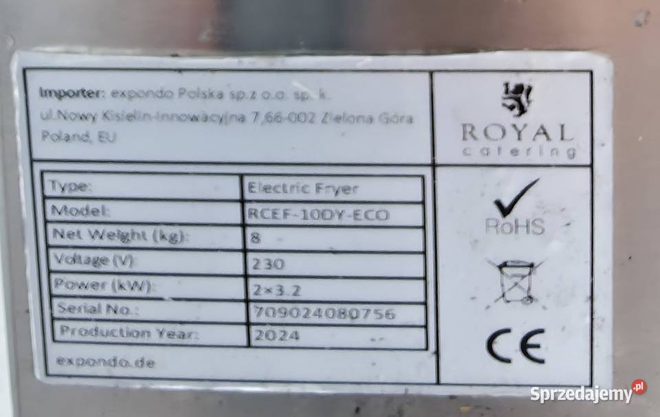Frytownica elektryczna podwójna 922511 Gastronomia Gastronomia Warszawa