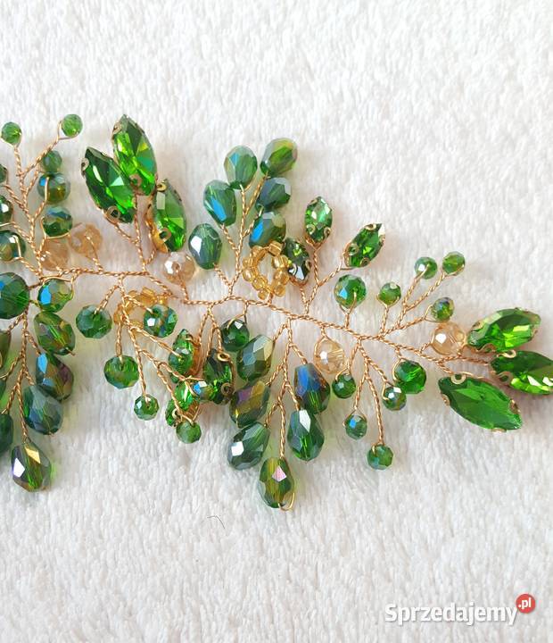 Ozdoba do włosów opaska koraliki ślub wesele Szczecin