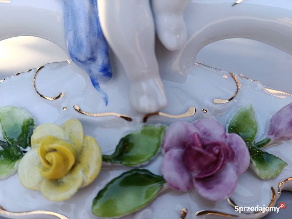 Świecznik porcelanowy sygnowany Klenica