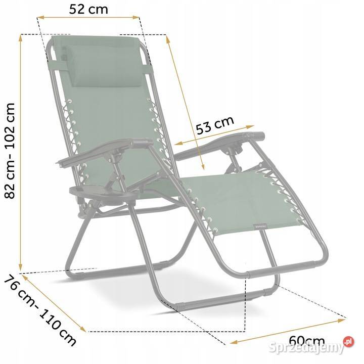 Leżak ogrodowy składany z poduszką Sofotel