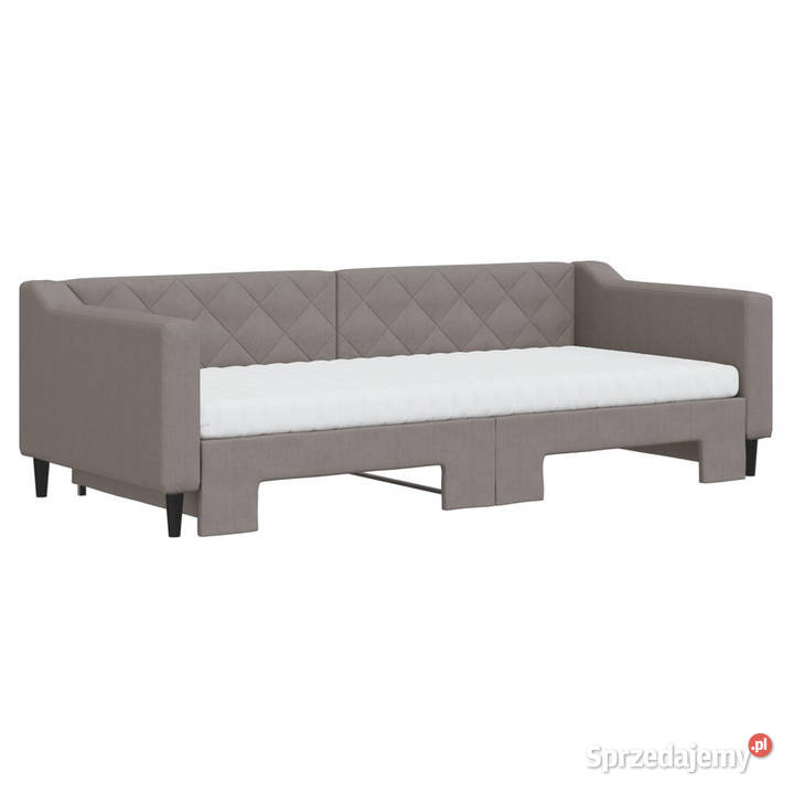 Sofa rozsuwana z materacami kolor taupe tkanina Warszawa