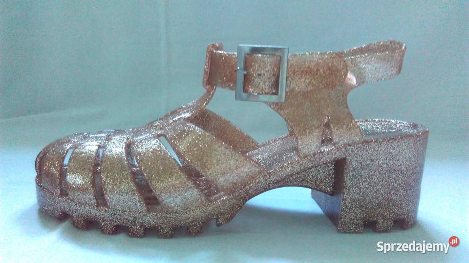 SANDAŁY damskie ZŁOTE guma r 3839 NOWE Białystok