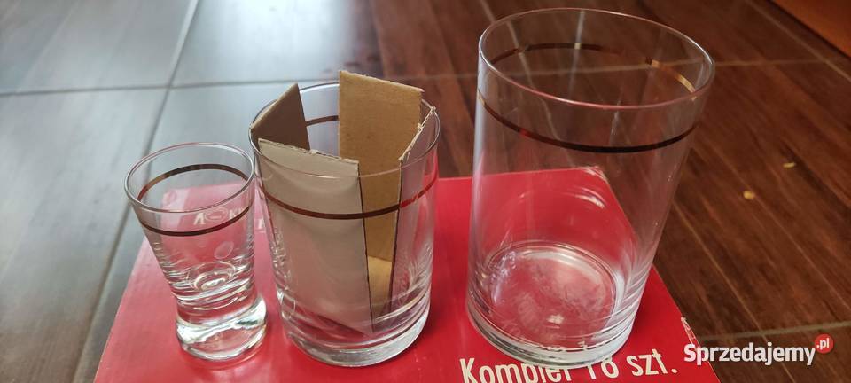Nowy Zestaw szklanki literatki kieliszki 18 Gliwice sprzedam