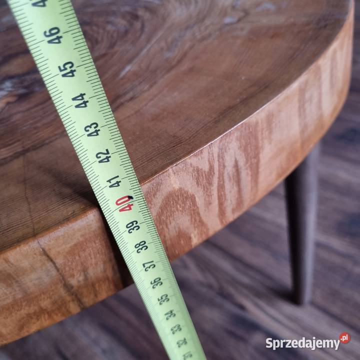 stolik kawowy plaster pnia lite drewno wys40 Brzeg