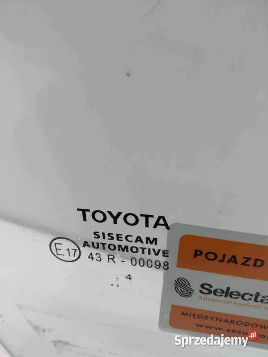SZYBA DRZWI PRAWY PRZÓD Toyota Corolla XII 2018