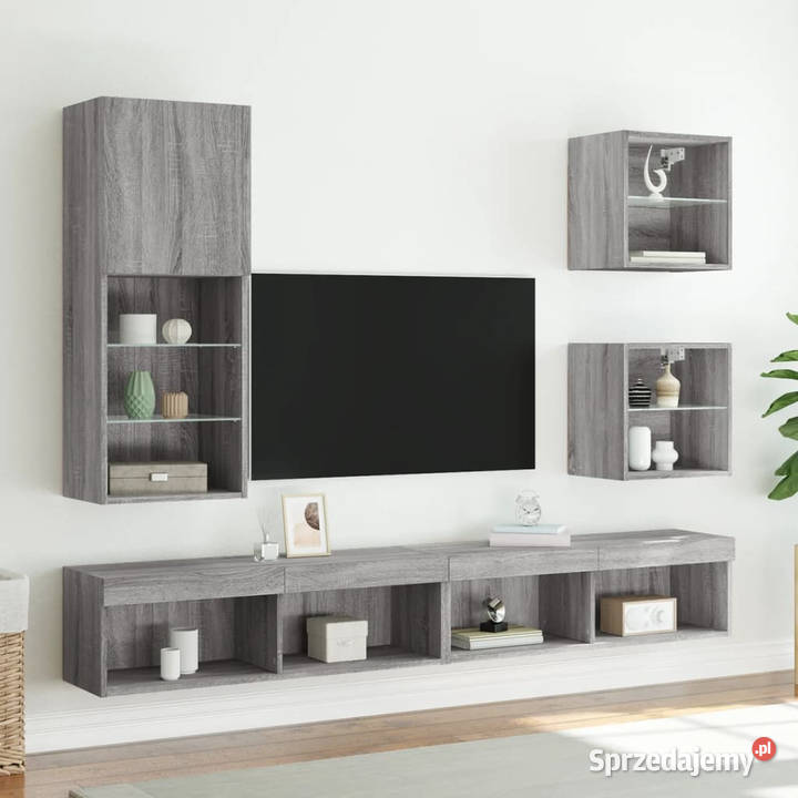 Szafka TV z LED szary dąb sonoma 405x30x102 Warszawa sprzedam