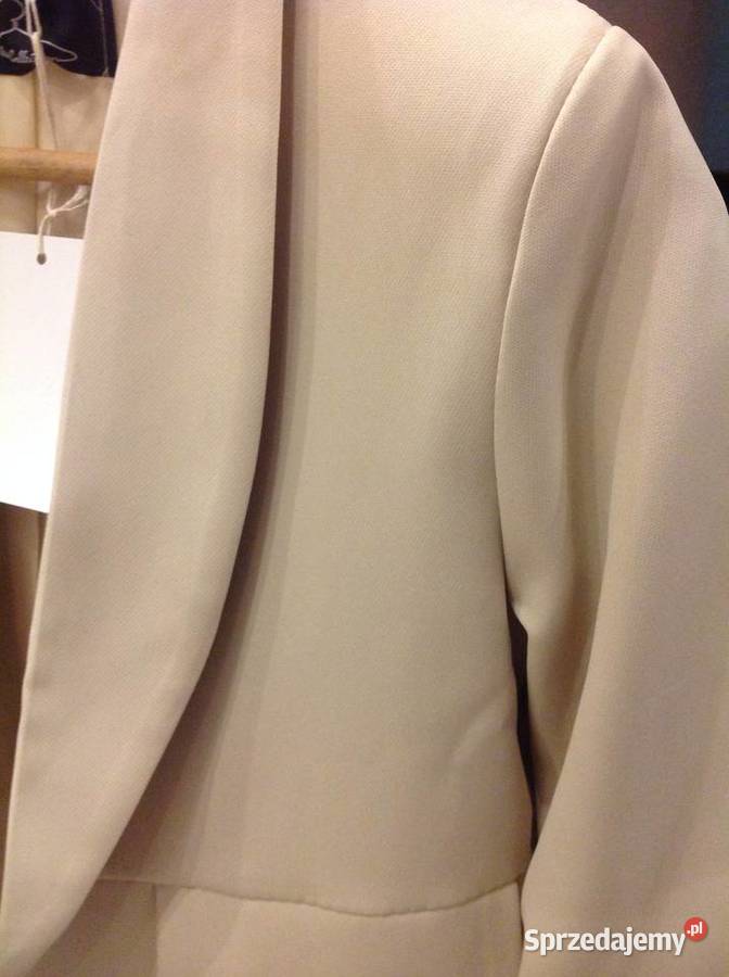 Żakiet Krótki Damski S Nowy Jasny Beż