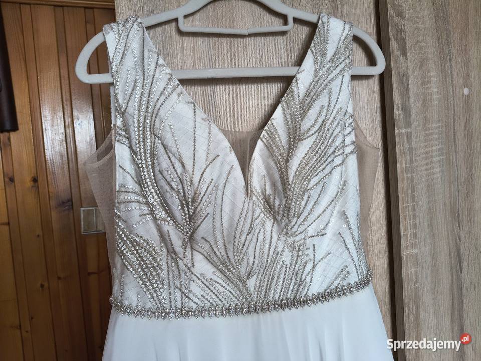 Sukienka ślubna biały Moda i Styl