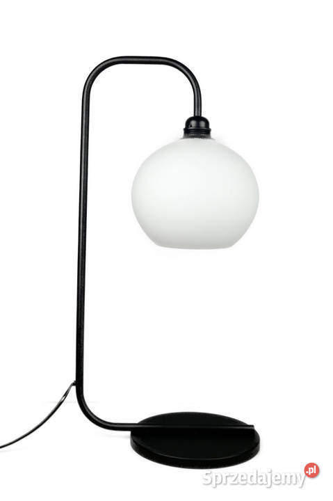 Lampa biurkowa BOLLESTAD biała kula szkło Nowe