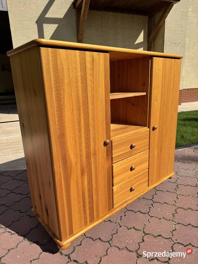 Komoda drewniana sosnowa bufet szafka Garwolin