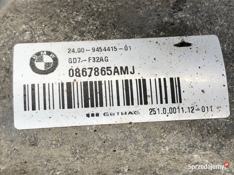 SKRZYNIA BIEGÓW BMW F39 9454415 15 140 osobowe