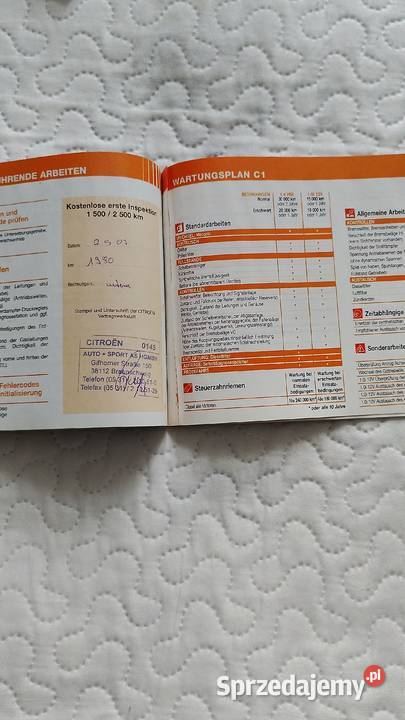 Etui książki obsługi Citroen C4 I 2004 2010 Pozostałe