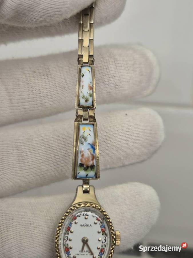 Piękny zegarek porcelanka CzajkaChaika Zegarki i Biżuteria Chorzów