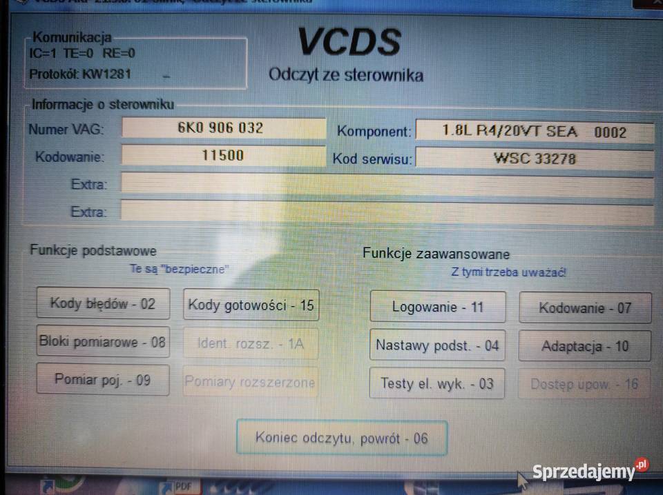 Sterownik 6K0906032 0261206023 Seat Ibiza 18T Radlin